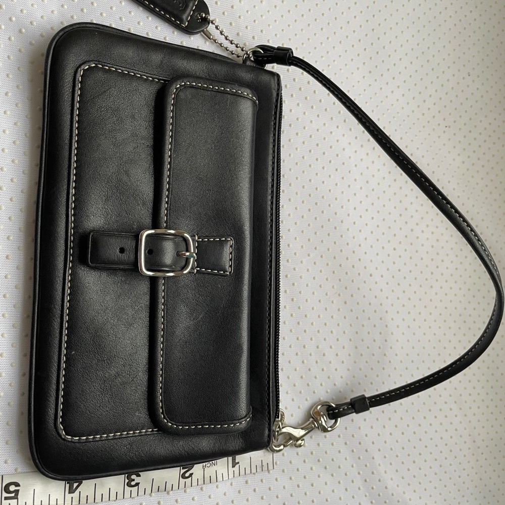 Authentic Coach Black Leather Mini Purse